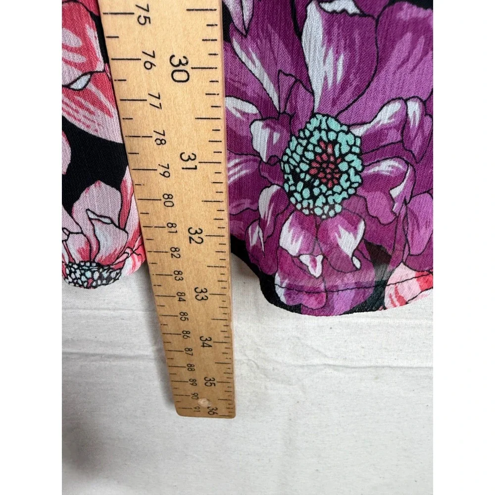 Lulus Foral Print Fond Feelings Mini Dress size‎ Small Black/Multi color_6